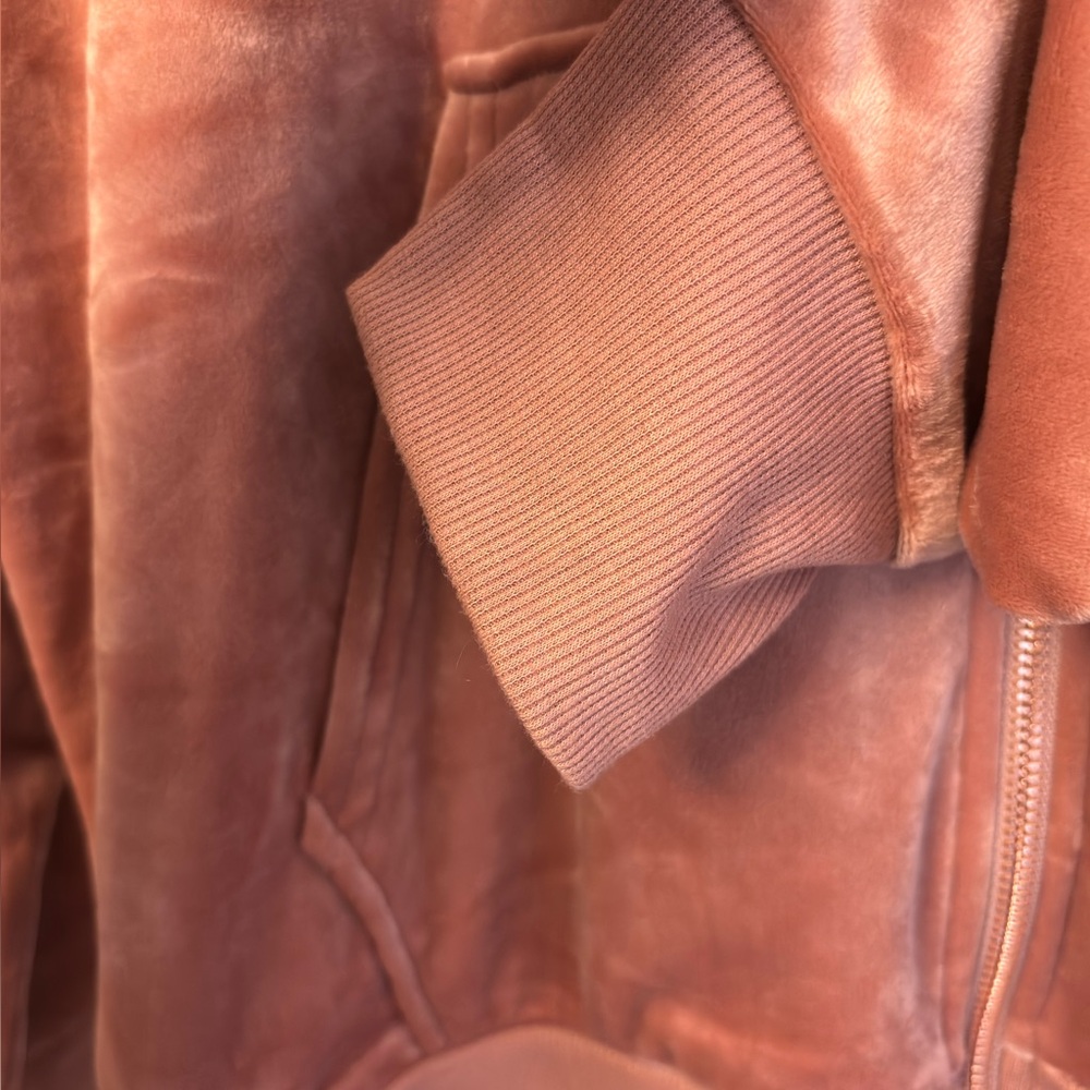 FELINA ROSE PINK VELOUR ZIP HOODIE SET XL - Picture 12 of 14